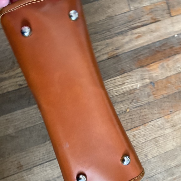 Dooney Bourke People Leather Cognac Vintage Bag - Picture 2 of 7